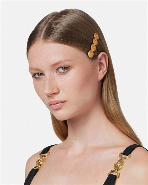 versace left medusa tribute hair clip|Women's Designer & Luxury Hair Accessories .